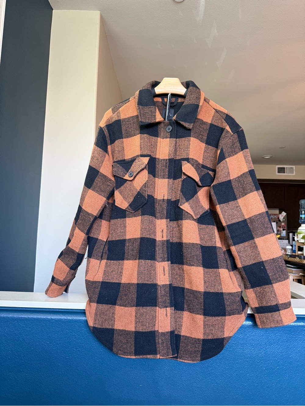 RDI Black and Orange Plaid Jacket